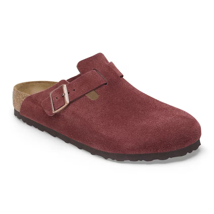 BIRKENSTOCK Boston Suede Leather - Zinfandel 1028312 Narrow