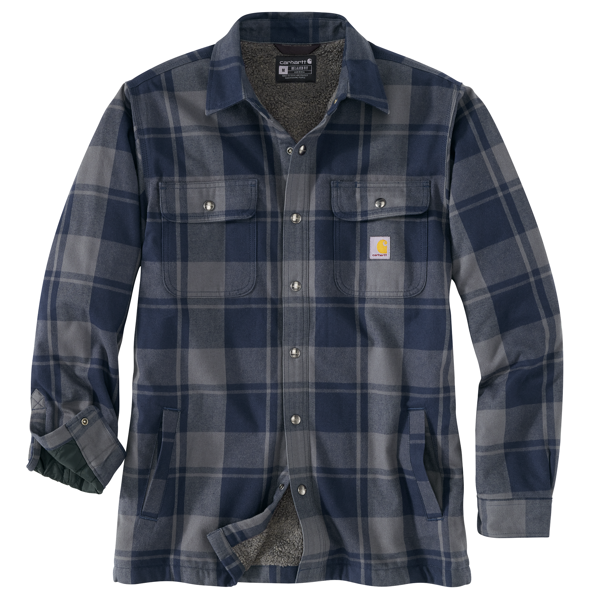 carhartt hubbard sherpa lined flannel shirt jac