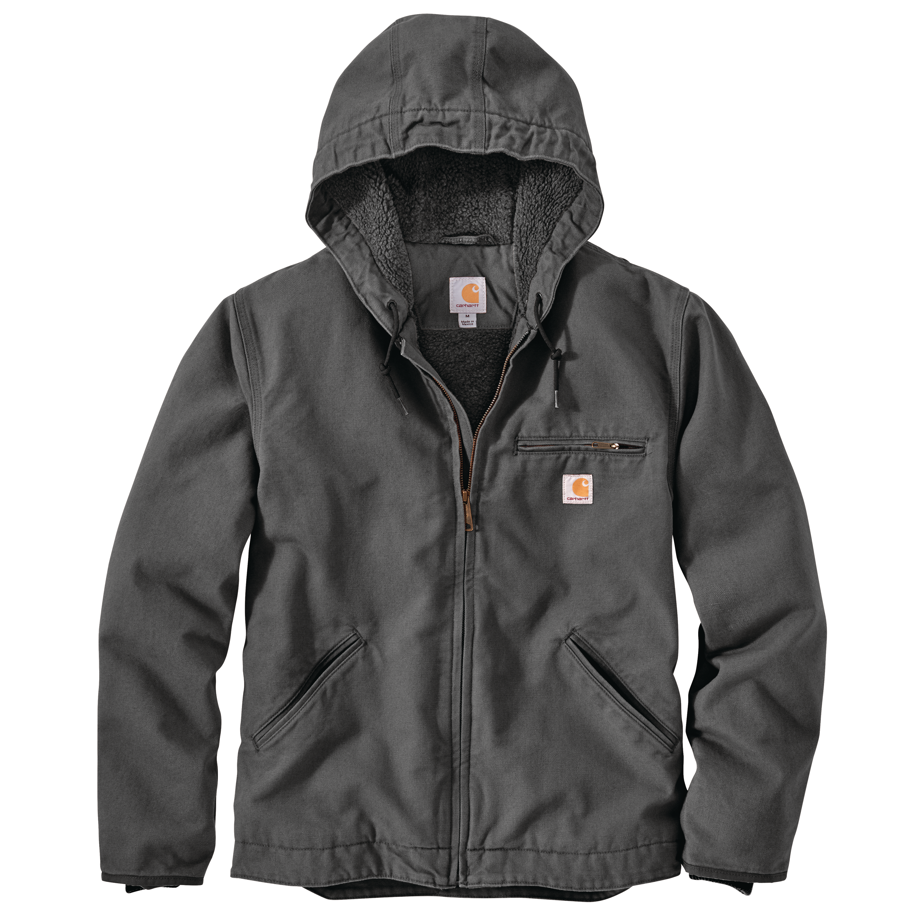 CARHARTT RELAXED FIT WASHED DUCK SHERPA-LINED JACKET 104392