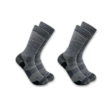 CARHARTT MIDWEIGHT SYNTHETIC-WOOL BLEND BOOT SOCK 2-PACK NAVY SB2072