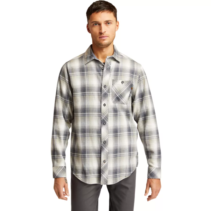 TIMBERLAND PRO WOODFORT MID-WEIGHT FLANNEL WORK SHIRT A1V49