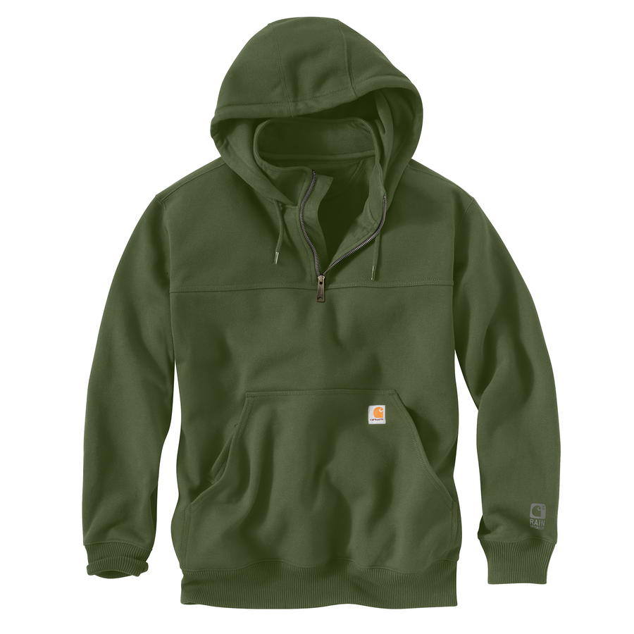 CARHARTT RAIN DEFENDER PAXTON HEAVYWEIGHT HOODED ZIP MOCK SWEATSHIRT 100617