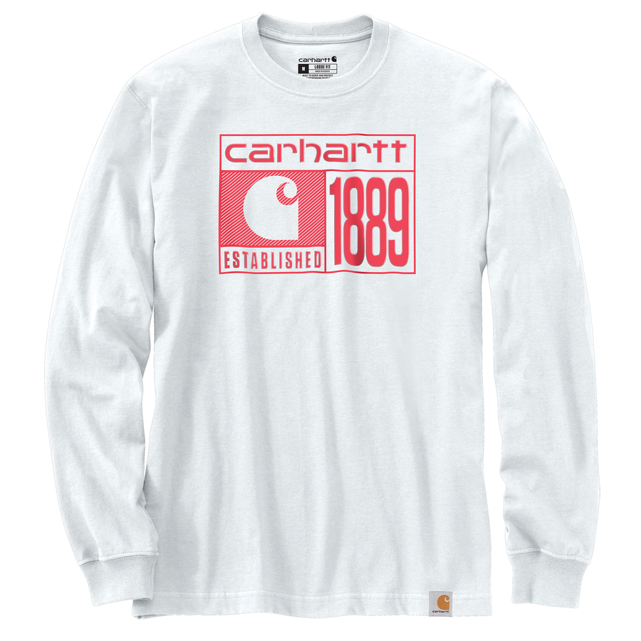CARHARTT RELAXED FIT HEAVYWEIGHT LONG-SLEEVE 1889 GRAPHIC T-SHIRT 105953