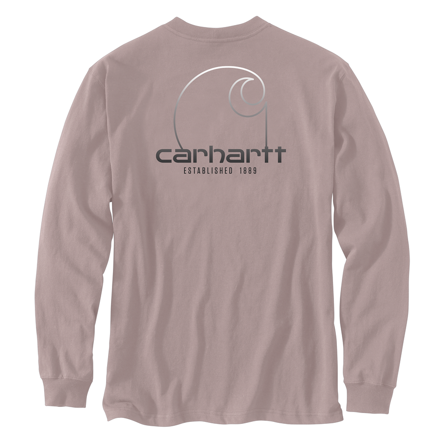 CARHARTT LOOSE FIT HEAVYWEIGHT LONG-SLEEVE POCKET C GRAPHIC T-SHIRT 106125