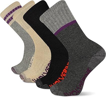 WOLVERINE WILDERNESS THERMAL BOOT SOCK BOOT CREW 4 pack