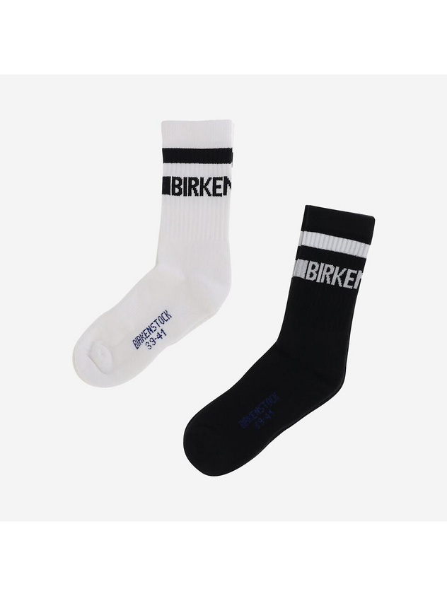 BIRKENSTOCK 2 pack cotton crew black/ white socks 1030803
