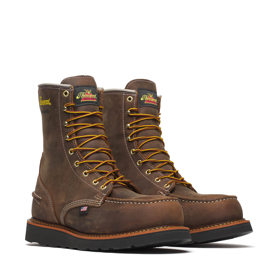 THOROGOOD 1957 SERIES – WP 8″ CRAZY HORSE STEEL MOC TOE BLK WEDGE 804-3878