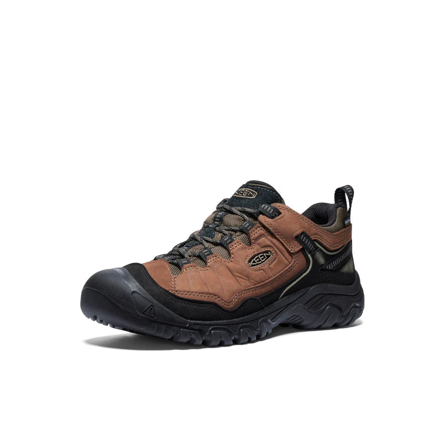 KEEN Men's Targhee IV Waterproof Hiking Shoe Bison/Black 1028997