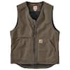 CARHARTT WASHED DUCK SHERPA LINED VEST 104394