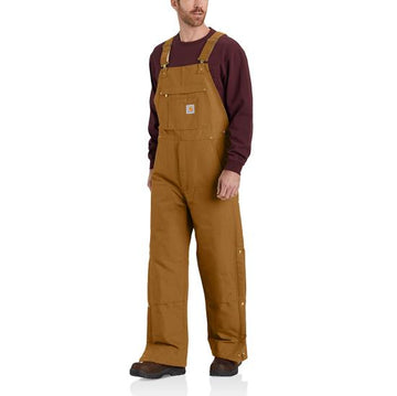 CARHARTT LOOSE FIT FIRM DUCK INSULATED BIB OVERALL - 2 WARMER RATING 106672