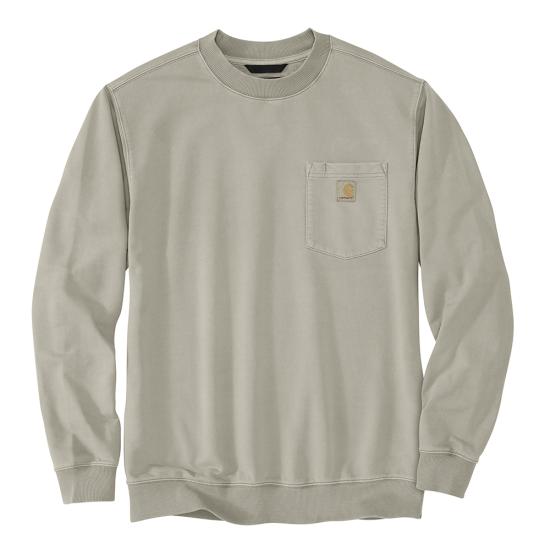 Carhartt RELAXED FIT MIDWEIGHT GARMENT DYE FRENCH TERRY CREWNECK POCKET SWEATSHIRT 106853
