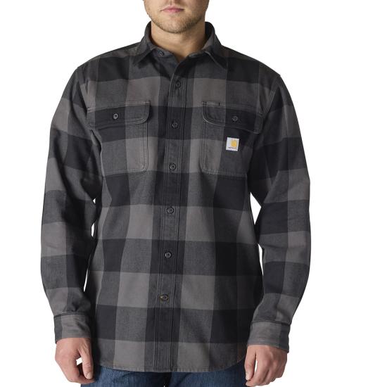 Carhartt LOOSE FIT HEAVYWEIGHT FLANNEL LONG-SLEEVE PLAID SHIRT 107013
