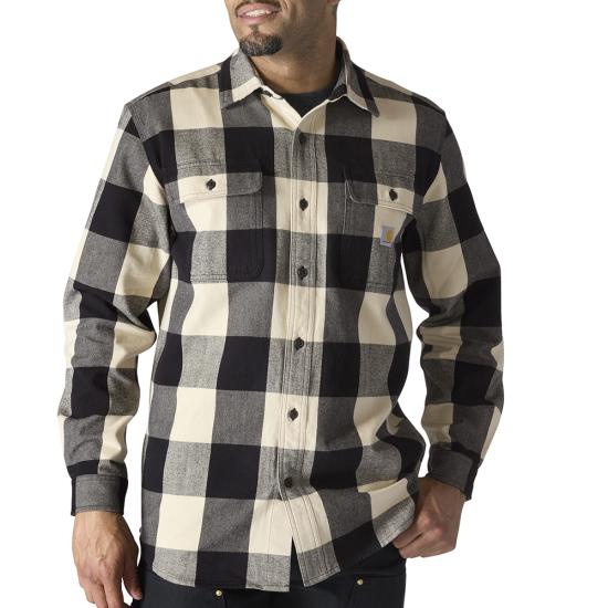Carhartt LOOSE FIT HEAVYWEIGHT FLANNEL LONG-SLEEVE PLAID SHIRT 107013