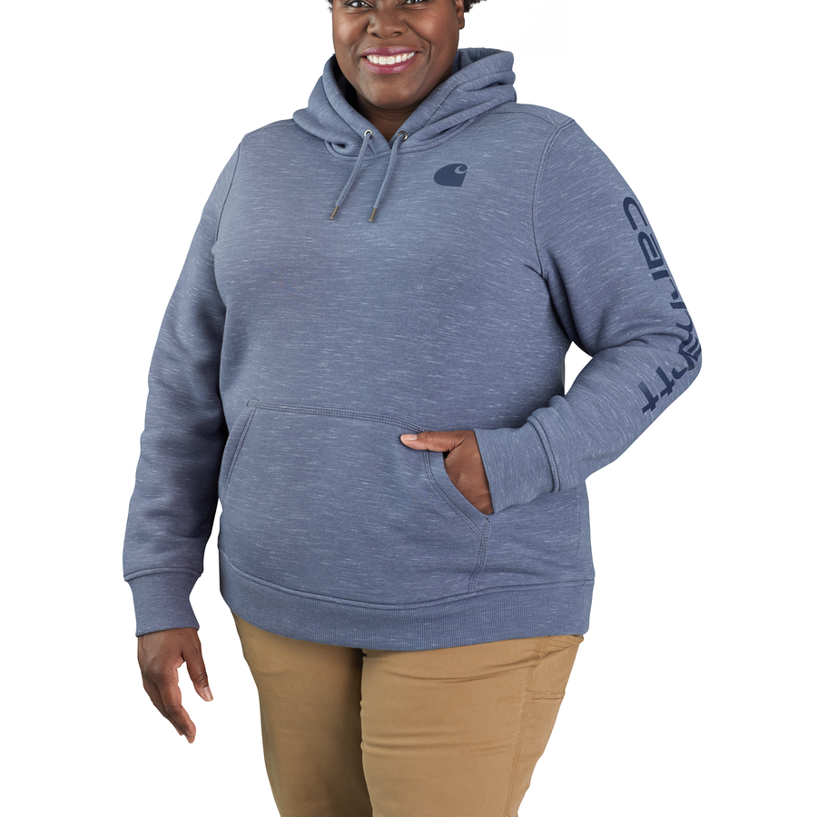 Carhartt women's clarksburg top graphic sleeve pullover sweatshirt