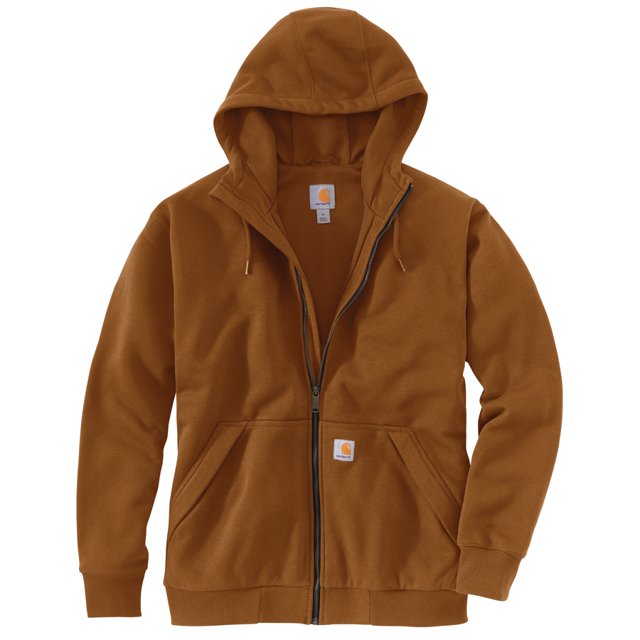 Carhartt Men's Rain Defender Rutland Thermal Lined Hooded Zip Front  Sweatshirt 100632,Black,Small at  Men's Clothing store