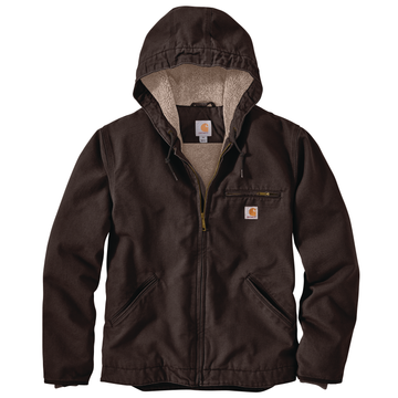 CARHARTT RELAXED FIT WASHED DUCK SHERPA-LINED JACKET 104392