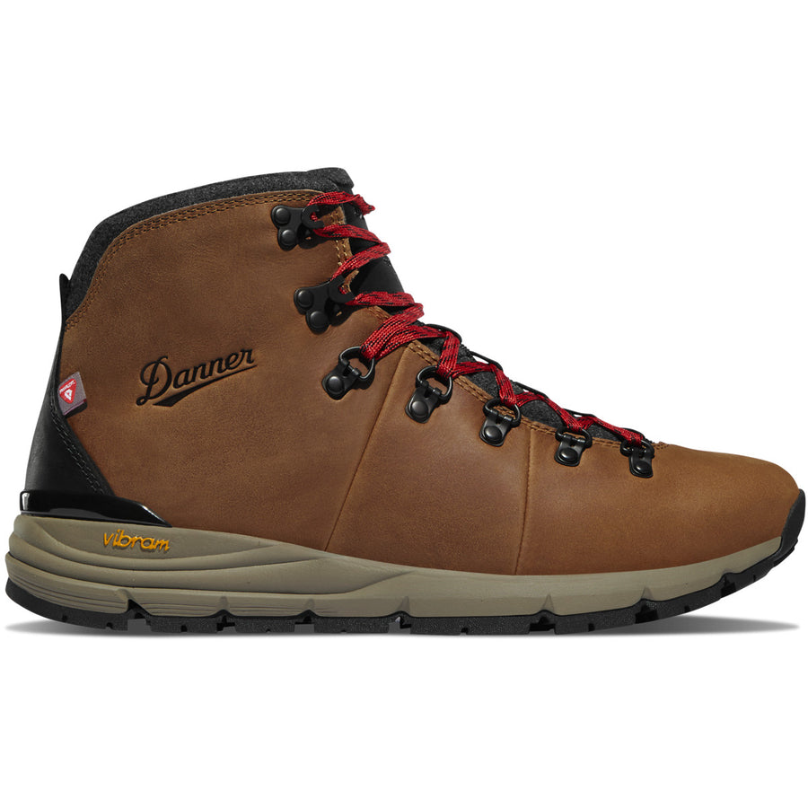 DANNER MOUNTAIN 600 INSULATED 200G WATERPROOF HIKER BROWN/RED