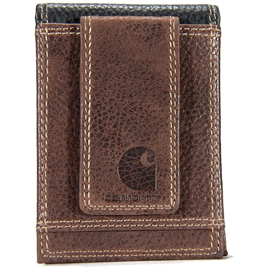 CARHARTT LEATHER TWO-TONE FRONT POCKET WALLET B0000224