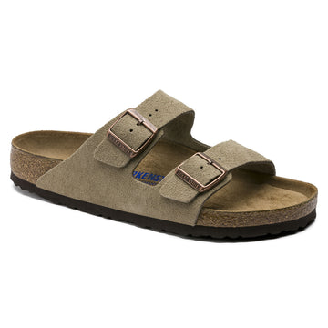BIRKENSTOCK ARIZONA SUEDE LEATHER SOFT FOOTBED TAUPE
