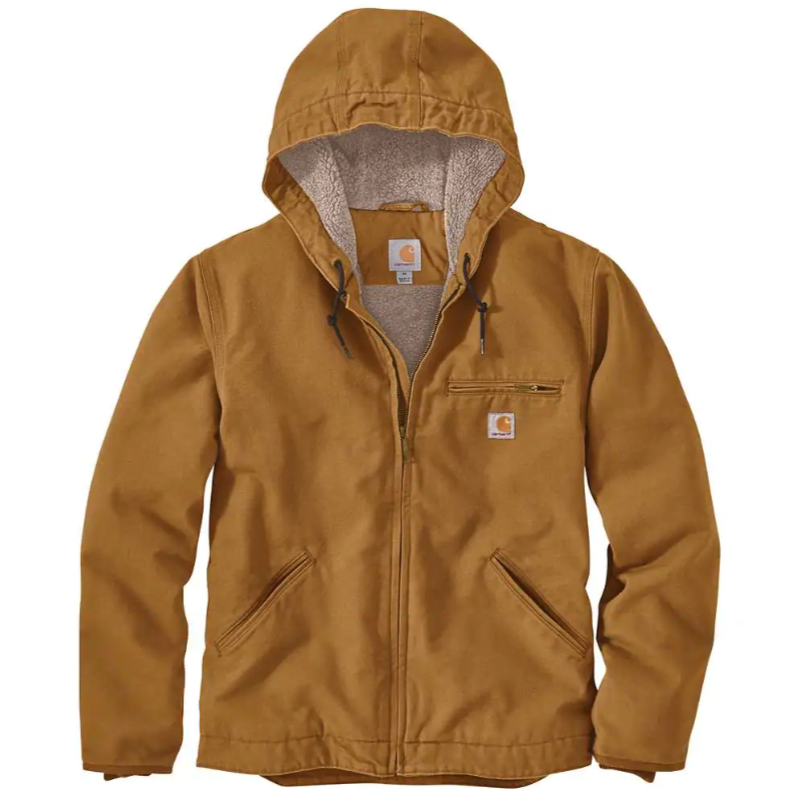 CARHARTT WASHED DUCK SHERPA LINED JACKET J141