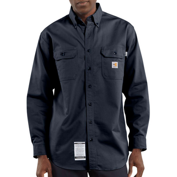 CARHARTT FLAME-RESISTANT CLASSIC TWILL LONG-SLEEVE DARK NAVY FRS160