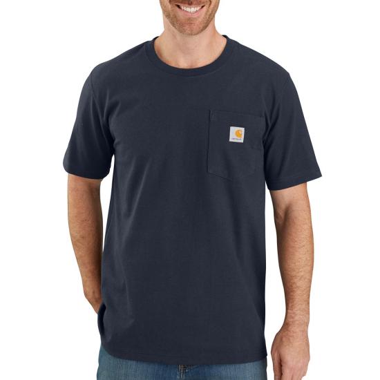 CARHARTT RELAXED FIT HEAVYWEIGHT RUGGED GRAPHIC T-SHIRT NAVY 104178