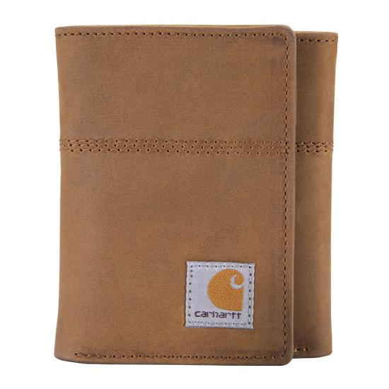 CARHARTT SADDLE LEATHER TRIFOLD WALLET B0000208