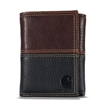 CARHARTT LEATHER TWO-TONE TRIFOLD WALLET B0000223